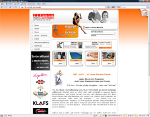 Internetpr&auml;sentation der Fitnessfabrik Altenberg